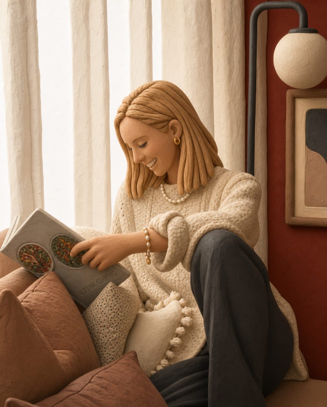 Woman journaling by a sunlit window